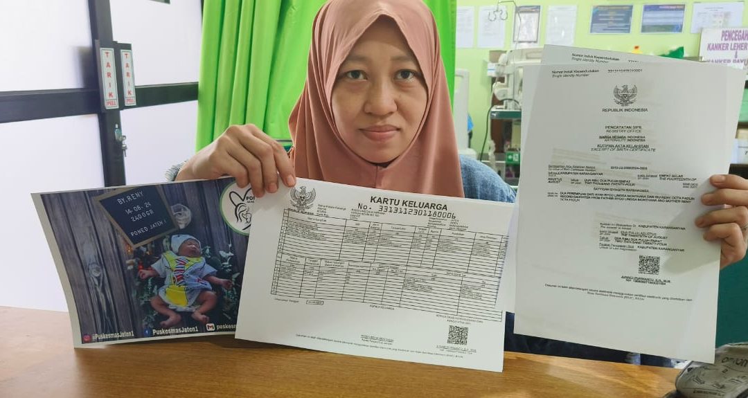 Kerjasama Pelayanan Terpadu secara Online antara Disdukcapil Kabupaten Karanganyar dengan UPT Puskesmas Jaten 1 Karanganyar